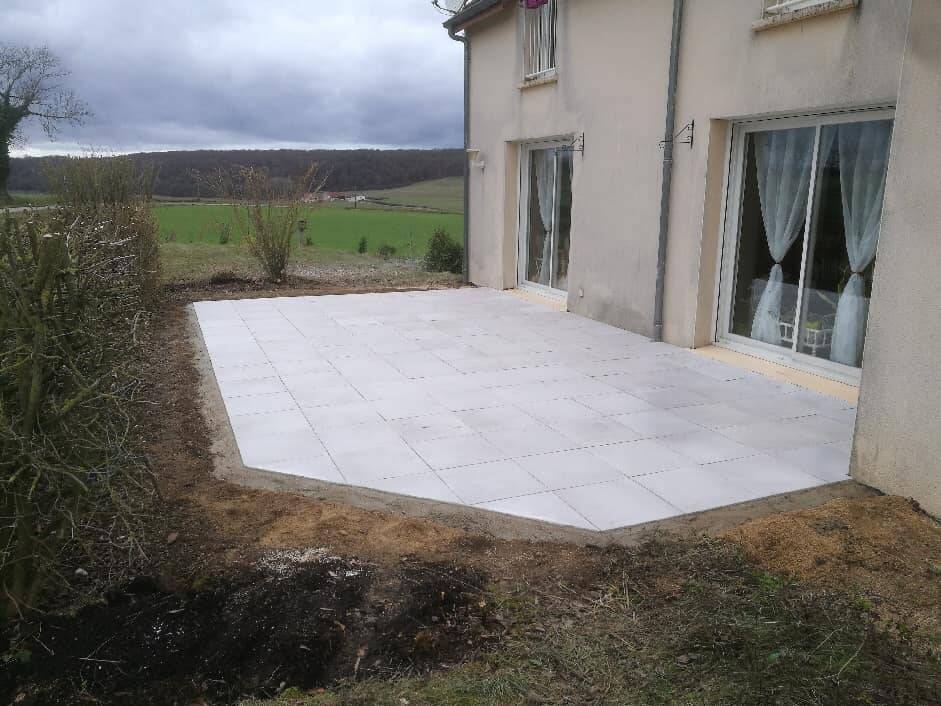 terrasse carrelée