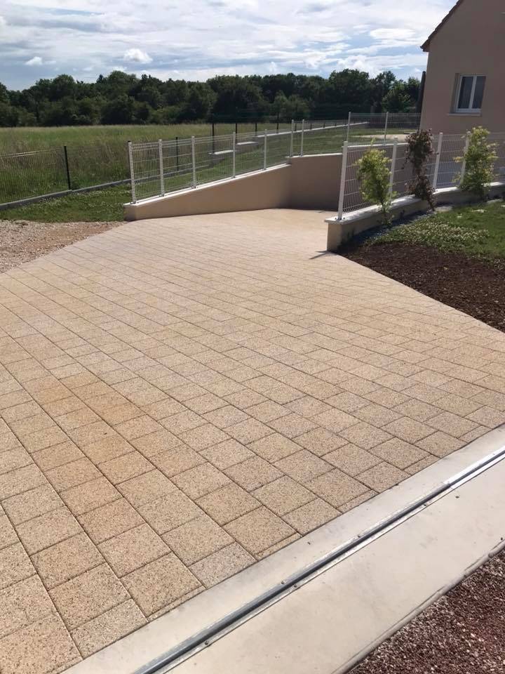 terrasse en pavés